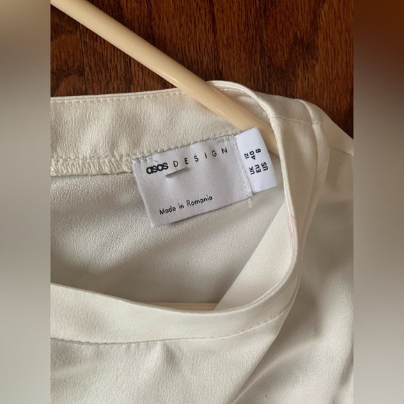 ASOS DESIGN satin tee corset mini skater dress in mono size 8 - Picture 6 of 6